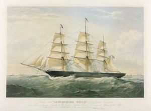 Kliper "Lancashire Witch" o wyporności 1575 ton autorstwa Thomas Goldsworth Dutton