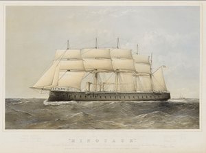 Fregata parowa HMS "Minotaur" w żelaznej obudowie