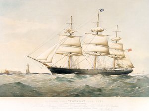 Litografia przedstawiająca kliper "Yatala autorstwa Thomas Goldsworth Dutton