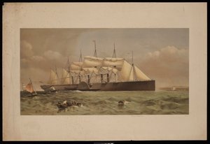 Statek parowy Great Eastern autorstwa Thomas Goldsworth Dutton