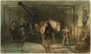 Dźwig do załadunku rolek (akwarela na papierze)