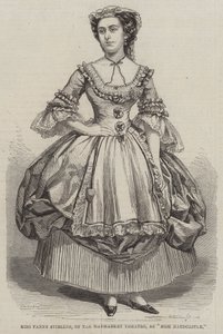 Panna Fanny Stirling, z Haymarket Theatre, jako panna Hardcastle autorstwa Thomas Harrington Wilson