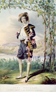 Panna Woolgar jako Duke Albert w „The Phantom Dancers”, grawerowana przez D. Fabroniusa, 1847 autorstwa Thomas Harrington Wilson