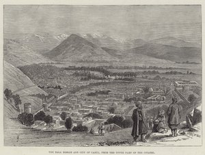 Bala Hissar i miasto Kabul, z górnej części Cytadeli autorstwa Thomas Harrington Wilson