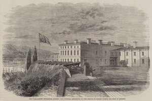 Budynki parlamentu, Quebec, oficjalna rezydencja księcia Walii podczas jego pobytu w Quebecu autorstwa Thomas Harrington Wilson
