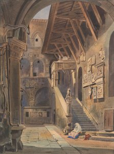 Dwór Bargello, Florencja autorstwa Thomas Hartley Cromek