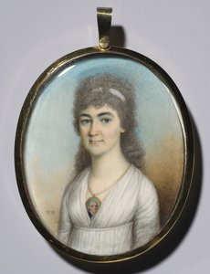 Portret kobiety w miniaturze, ok. 1930 r. 1780. autorstwa Thomas Hazlehurst