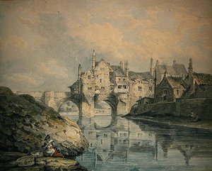 Elvet Bridge, Durham (akwarela na papierze)