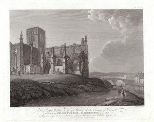 Kościół Priory w Haddington autorstwa Thomas Hearne