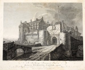 Widok zamku Stirling, inż. William Byrne, wyd. 1781 autorstwa Thomas Hearne