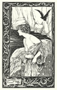 Ariadna w Naxos (litografia) autorstwa Thomas Heath Robinson