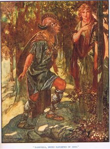 Żegnaj dumna córko Odyna (litografia) autorstwa Thomas Heath Robinson