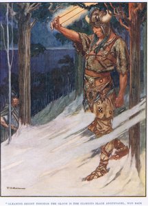 Lśniąca biel przez mrok (litografia) autorstwa Thomas Heath Robinson