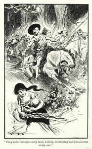 Hunowie (litografia) autorstwa Thomas Heath Robinson