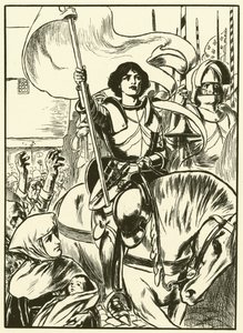 Joanna na czele armii (rycina) autorstwa Thomas Heath Robinson