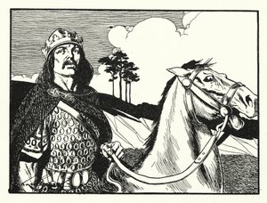 Król Alfred (litografia) autorstwa Thomas Heath Robinson