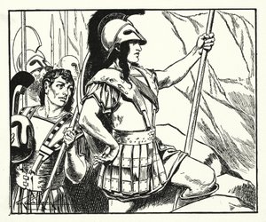 Leonidas (litografia) autorstwa Thomas Heath Robinson