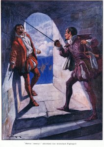 "Litości! Litości! krzyknął nieszczęsny Nightgall (kolorowa litografia)