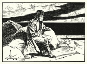 Napoleon na Świętej Helenie (litografia) autorstwa Thomas Heath Robinson