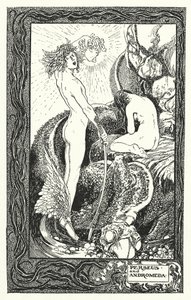 Perseusz i Andromeda (litografia) autorstwa Thomas Heath Robinson