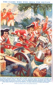 Urzędnik, który zdobył Indie dla Wielkiej Brytanii (kolorowa litografia) autorstwa Thomas Heath Robinson