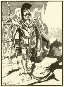 Grecy pod Troją (rycina) autorstwa Thomas Heath Robinson