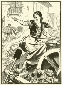 Dziewica z Saragossy (rycina) autorstwa Thomas Heath Robinson