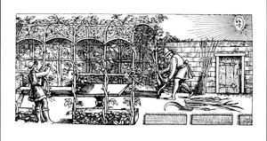 Altana budowana jako cień przed słońcem, z "Labiryntu ogrodnika", 1586 r. autorstwa Thomas Hill