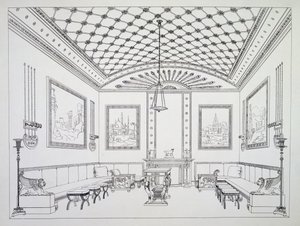 Salon, ilustracja z Meble do domu i dekoracja wnętrz