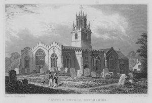 Kościół Colyton, Devonshire (grawerowanie) autorstwa Thomas Hosmer (after) Shepherd