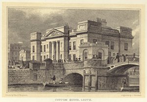 Custom House, Leith (grawerowanie) autorstwa Thomas Hosmer (after) Shepherd