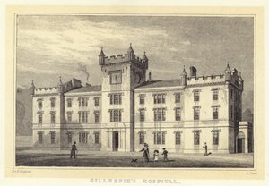 Szpital Gillespiego (grafika) autorstwa Thomas Hosmer (after) Shepherd
