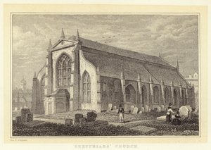 Kościół Greyfriars (rycina) autorstwa Thomas Hosmer (after) Shepherd
