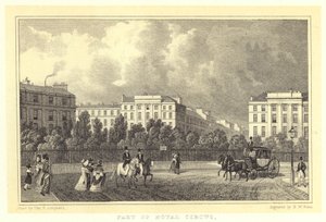 Część Cyrku Królewskiego (grafika) autorstwa Thomas Hosmer (after) Shepherd
