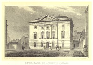 Royal Bank, Plac Św. Andrzeja (grafika) autorstwa Thomas Hosmer (after) Shepherd