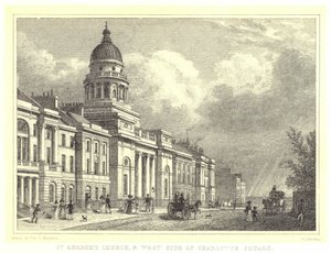 Kościół św. Jerzego i West Side of Charlotte Square (grawerowanie)