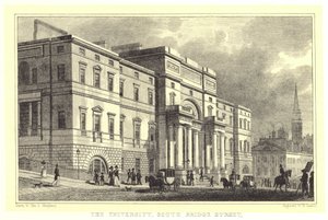 Uniwersytet, South Bridge Street (rycina) autorstwa Thomas Hosmer (after) Shepherd