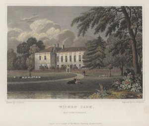 Wicken Park, Northamptonshire (kolorowy grawerunek) autorstwa Thomas Hosmer (after) Shepherd