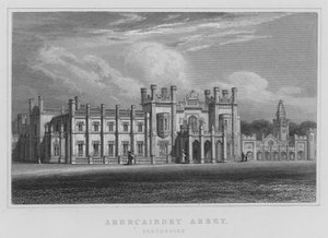Opactwo Abercairney, Perthshire (grawerowanie) autorstwa Thomas Hosmer Shepherd