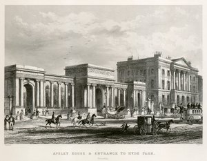 Apsley House, Hyde Park Corner, Londyn, 1850 autorstwa Thomas Hosmer Shepherd