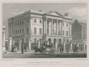 Apsley House, Hyde Park Corner, Londyn, rezydencja księcia Wellingtona autorstwa Thomas Hosmer Shepherd