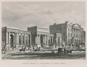 Apsley House i wejście do Hyde Parku autorstwa Thomas Hosmer Shepherd
