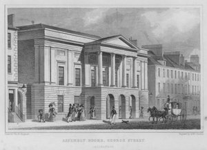 Assembly Rooms, George Street, Edynburg (grawerowanie) autorstwa Thomas Hosmer Shepherd
