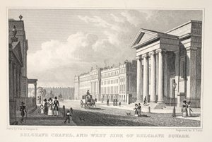 Belgrave Chapel i zachodnia strona Belgrave Square, z "London and it
