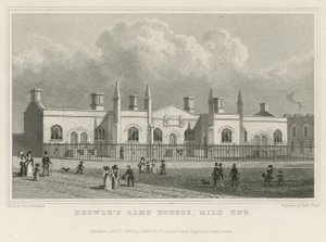 Domy Piwowarów Jałmużny w Mile End autorstwa Thomas Hosmer Shepherd