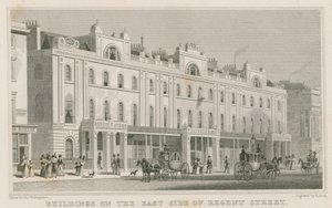Budynki po wschodniej stronie Regent Street w Londynie autorstwa Thomas Hosmer Shepherd