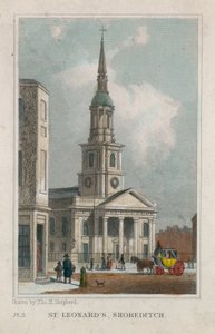 Kościół św Leonarda, Shoreditch autorstwa Thomas Hosmer Shepherd