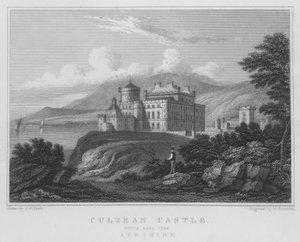 Zamek Culzean, widok na południowy wschód, Ayrshire (grafika) autorstwa Thomas Hosmer Shepherd