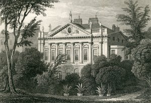Dom Earla Spencera, Green Park, 1829 autorstwa Thomas Hosmer Shepherd