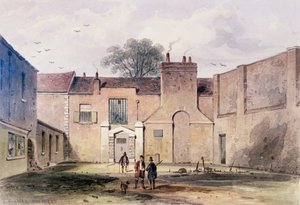 Wejście do więzienia Tothill Fields, 1850 autorstwa Thomas Hosmer Shepherd